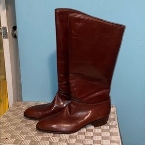 BALLY Italian leather knee high boots